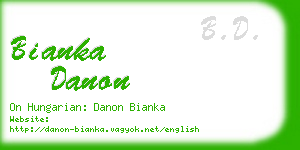 bianka danon business card
